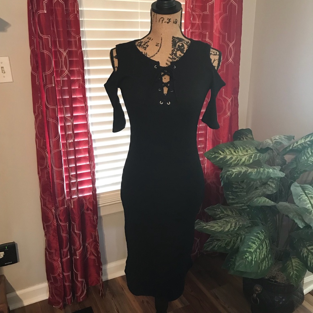 Cold shoulder dress